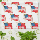  Amerikaanse vlag, vierde juli Theedoek (Gevouwen)