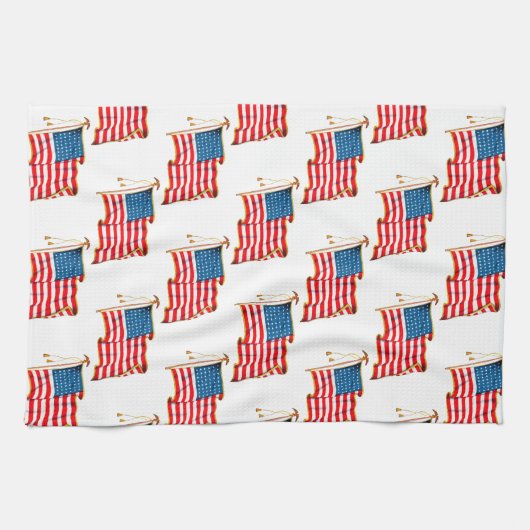  Amerikaanse vlag, vierde juli Theedoek (Horizontaal)