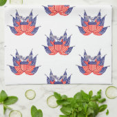  Amerikaanse vlag, vierde juli Theedoek (Gevouwen)