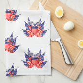  Amerikaanse vlag, vierde juli Theedoek (Quarter Fold)