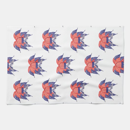  Amerikaanse vlag, vierde juli Theedoek (Horizontaal)