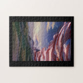 Amerikaanse vlag vierde juli viering abstracte kun legpuzzel (Horizontaal)