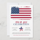 Amerikaanse vlag vierde juli viering kaart (Voorkant)