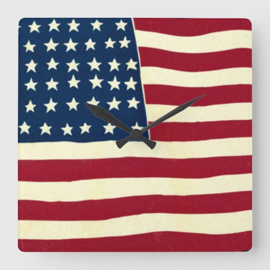  Amerikaanse vlag, vierde juli Vierkante Klok (Voorkant)