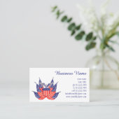  Amerikaanse vlag, vierde juli Visitekaartje (Staand voorkant)