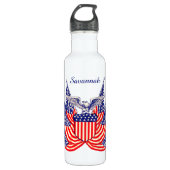  Amerikaanse vlag, vierde juli Waterfles (Voorkant)