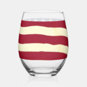  Amerikaanse vlag, vierde juli Wijnglas Zonder Voet (Achterkant)