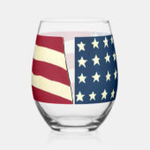  Amerikaanse vlag, vierde juli Wijnglas Zonder Voet (Rechts)