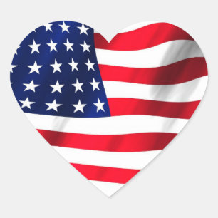 Amerikaanse vlag vierde partij juli hart sticker