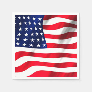 Amerikaanse vlag vierde partij juli servet