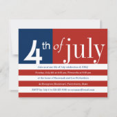 Amerikaanse vlag Vierde uitnodiging van juli (Voorkant)