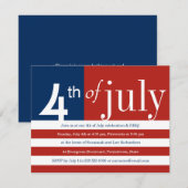 Amerikaanse vlag Vierde uitnodiging van juli (Voorkant / Achterkant)