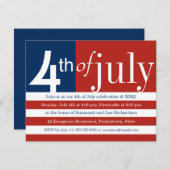 Amerikaanse vlag Vierde uitnodiging van juli (Voorkant / Achterkant)