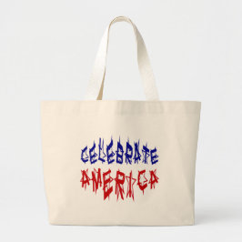 Amerikaanse vlag vieren #2 grote tote bag