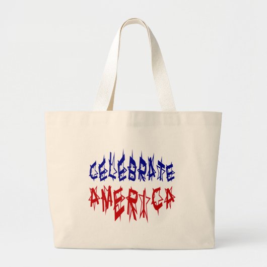Amerikaanse vlag vieren #2 grote tote bag (Voorkant)