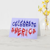 Amerikaanse vlag vieren #2 kaart (Gele Bloem)