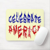 Amerikaanse vlag vieren #2 muismat (Met muis)