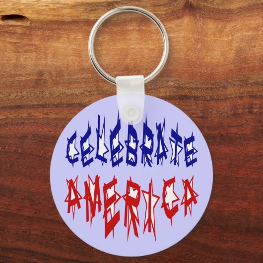 Amerikaanse vlag vieren #2 sleutelhanger (Voorkant)