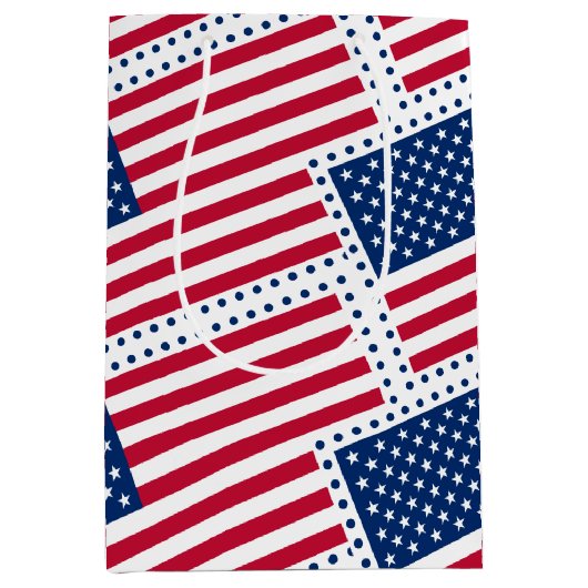 Amerikaanse vlag vieren medium cadeauzakje (Voorkant)