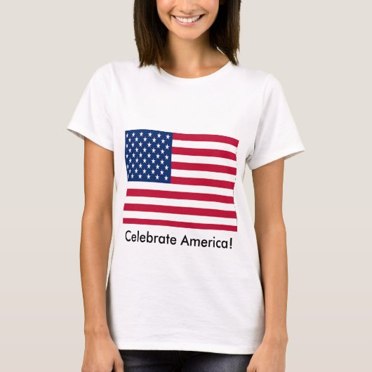 Amerikaanse vlag vieren t-shirt (Voorkant)
