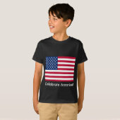 Amerikaanse vlag vieren t-shirt (Voorkant volledig)