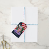 Amerikaanse vlag viering van het leven dank u cadeaulabel (Met Touw)