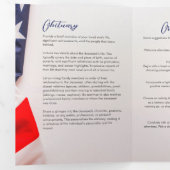 Amerikaanse Vlag Viering van het Leven Foto Collag Drieluik Programma (Binnenzijde eerst)