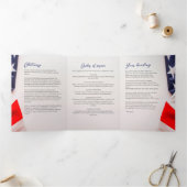 Amerikaanse vlag viering van het leven Fotocollage Drieluik Programma (Binnen)