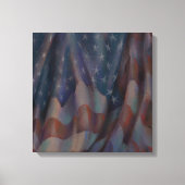 Amerikaanse vlag - Vierkant Canvas Print (Voorkant)