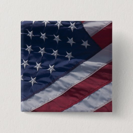 Amerikaanse vlag. vierkante button 5,1 cm (Voorkant)