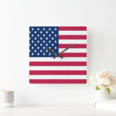 Amerikaanse vlag vierkante klok (Huis)