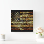 Amerikaanse vlag vierkante klok (Huis)