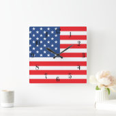 Amerikaanse vlag vierkante klok (Huis)