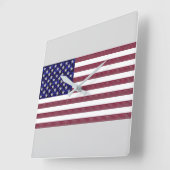 Amerikaanse vlag vierkante klok (Hoek)