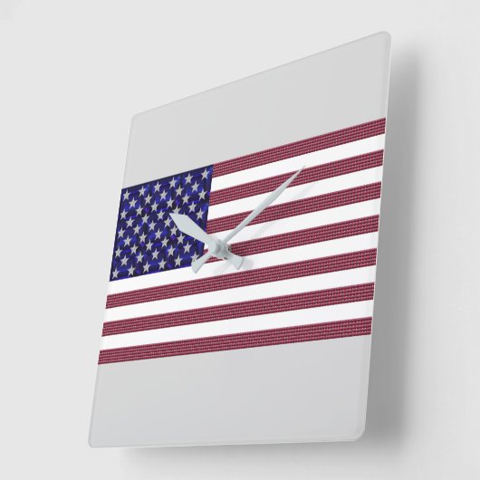 Amerikaanse vlag vierkante klok (Hoek)