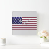Amerikaanse vlag vierkante klok (Huis)