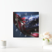 Amerikaanse vlag vierkante klok (Huis)