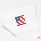 Amerikaanse vlag vierkante sticker (Envelop)