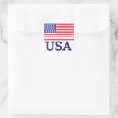 Amerikaanse vlag vierkante sticker (Tas)