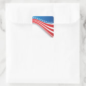 Amerikaanse vlag vierkante sticker (Tas)
