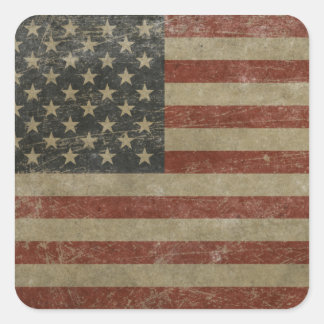 Amerikaanse vlag Vierkante Sticker