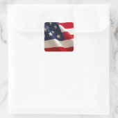 Amerikaanse vlag vierkante sticker (Tas)