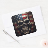 Amerikaanse vlag vierkante sticker (Envelop)
