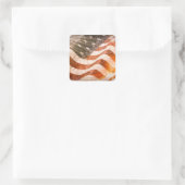 Amerikaanse vlag vierkante sticker (Tas)
