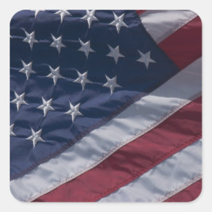 Amerikaanse vlag. vierkante sticker