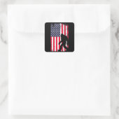 Amerikaanse vlag vierkante sticker (Tas)