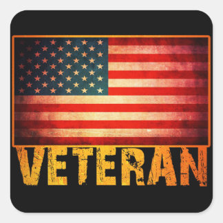 Amerikaanse vlag vierkante sticker