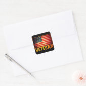 Amerikaanse vlag vierkante sticker (Envelop)