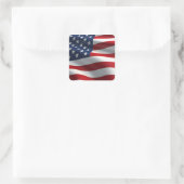 Amerikaanse vlag vierkante sticker (Tas)