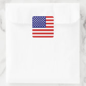 Amerikaanse vlag vierkante sticker (Tas)